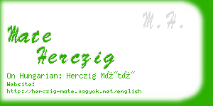 mate herczig business card